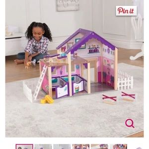 Wooden Barn Doll House with Extras